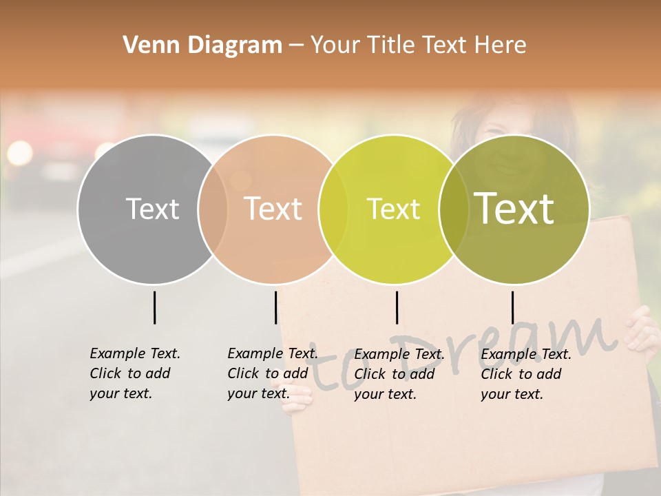 Voyage Woman Roadside PowerPoint Template