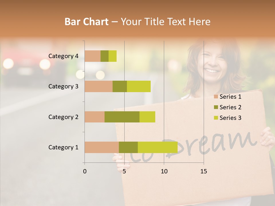 Voyage Woman Roadside PowerPoint Template