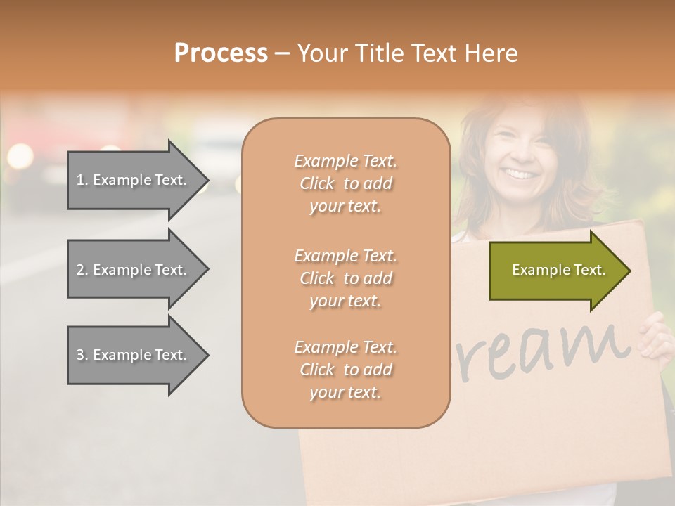 Voyage Woman Roadside PowerPoint Template