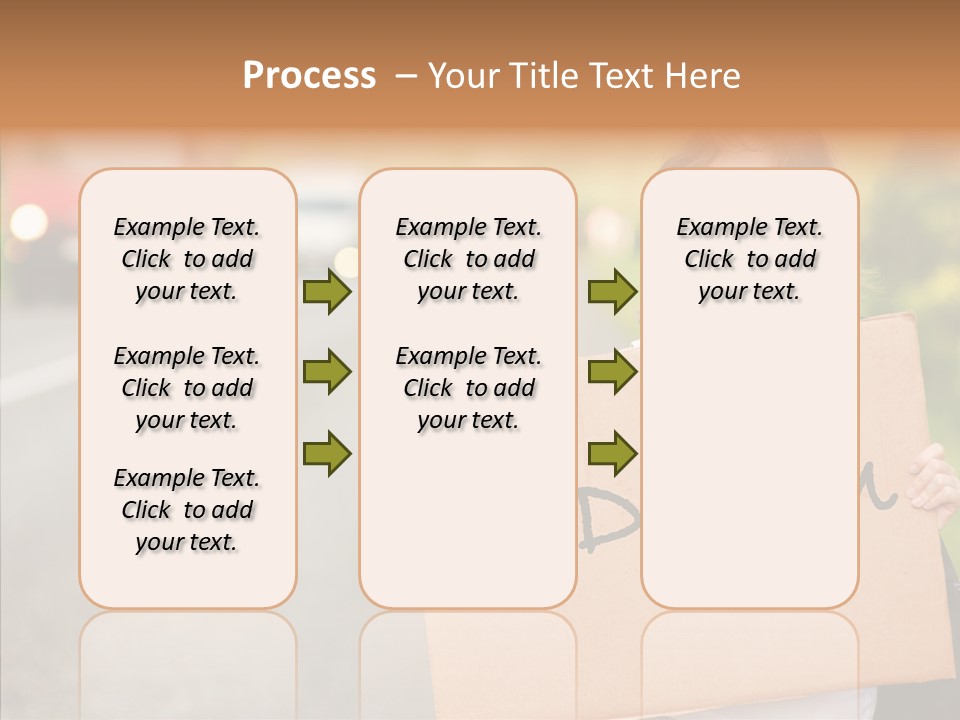 Voyage Woman Roadside PowerPoint Template