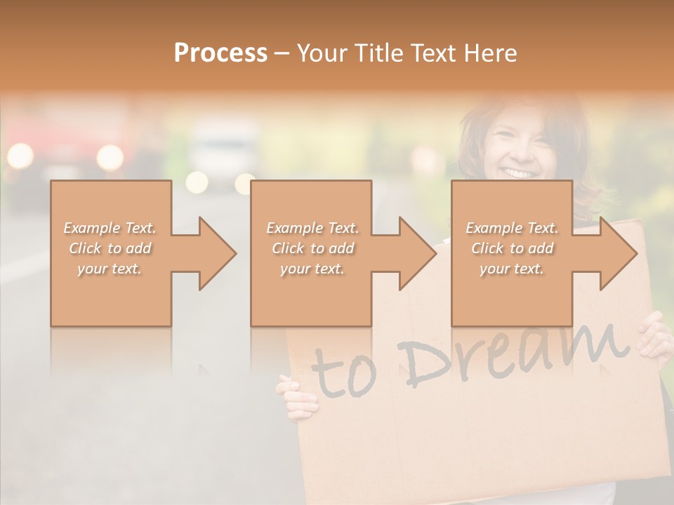 Voyage Woman Roadside PowerPoint Template