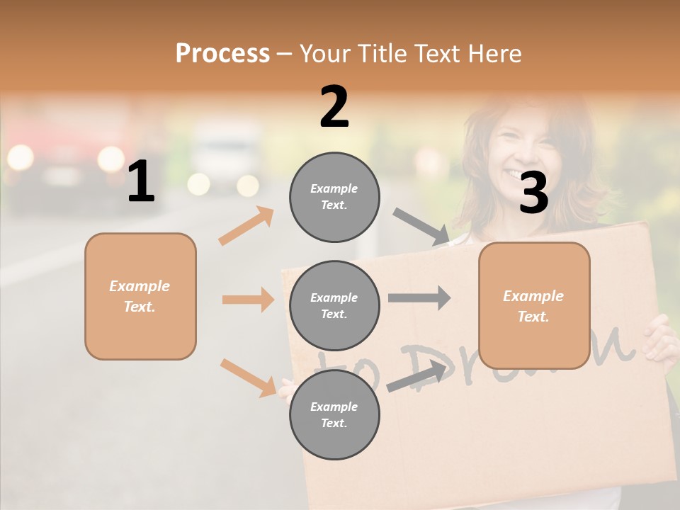 Voyage Woman Roadside PowerPoint Template