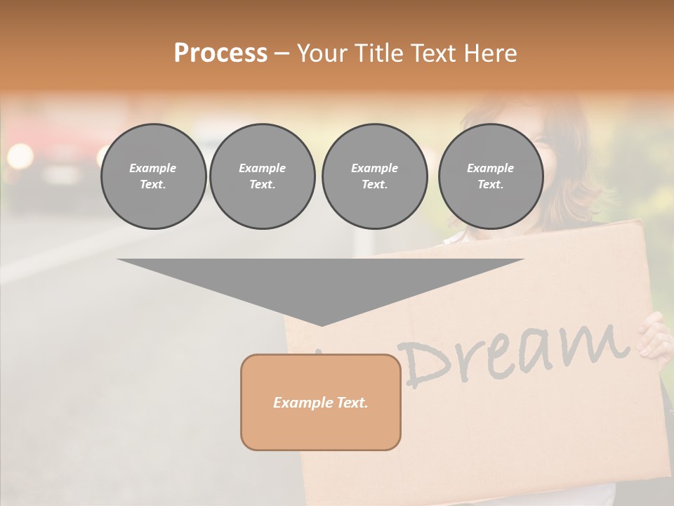 Voyage Woman Roadside PowerPoint Template