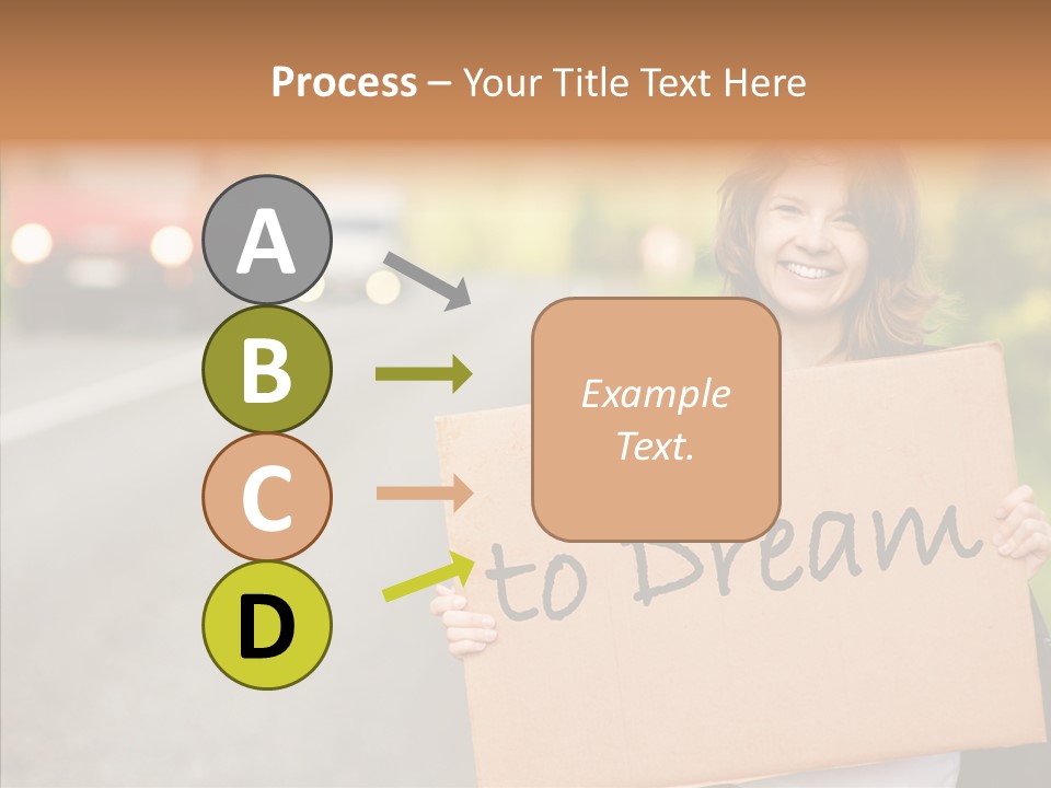 Voyage Woman Roadside PowerPoint Template