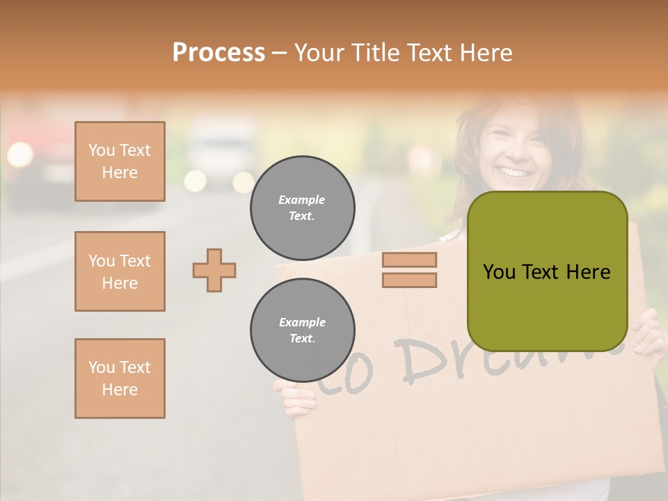 Voyage Woman Roadside PowerPoint Template