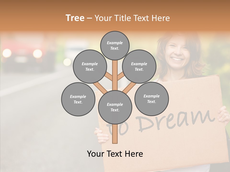 Voyage Woman Roadside PowerPoint Template