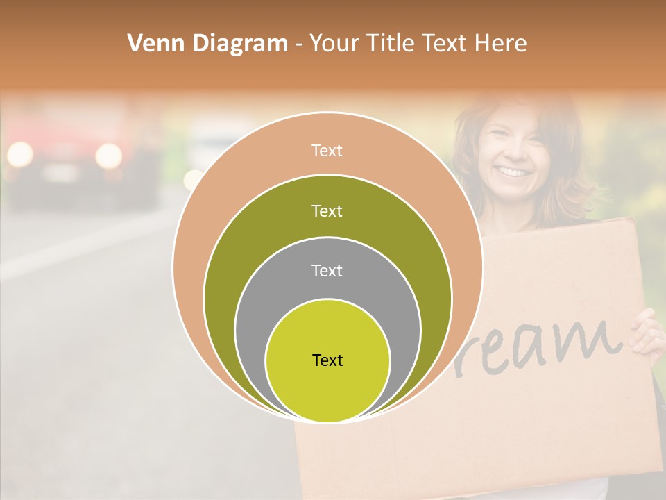 Voyage Woman Roadside PowerPoint Template