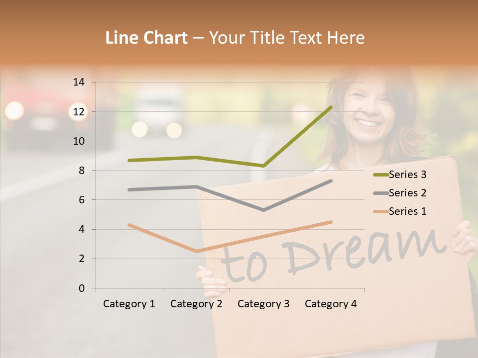 Voyage Woman Roadside PowerPoint Template