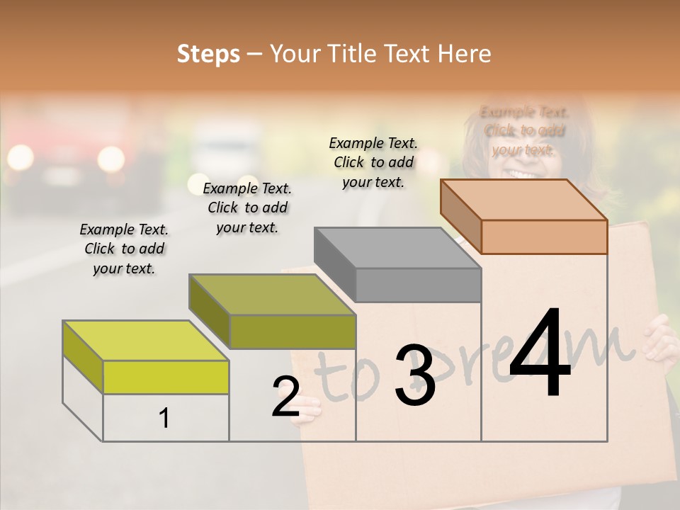 Voyage Woman Roadside PowerPoint Template