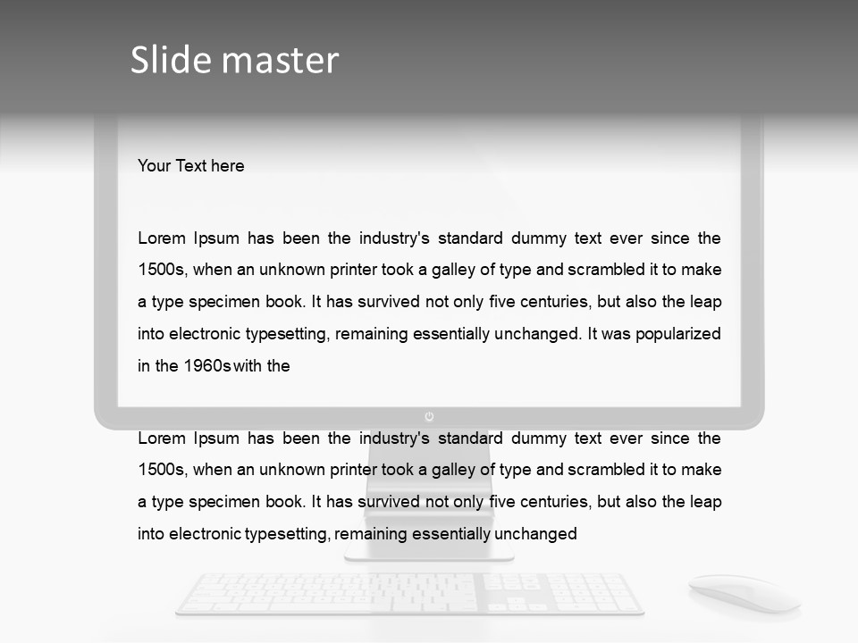 Technology Liquid Crystal Keyboard PowerPoint Template
