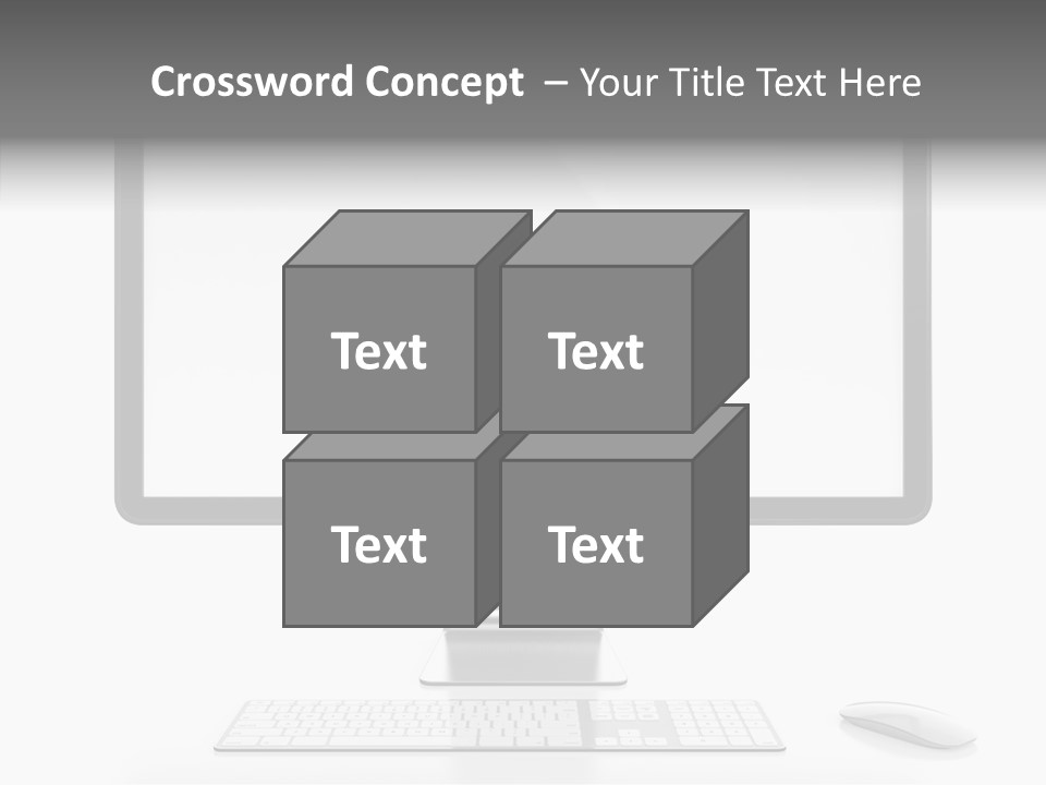 Technology Liquid Crystal Keyboard PowerPoint Template