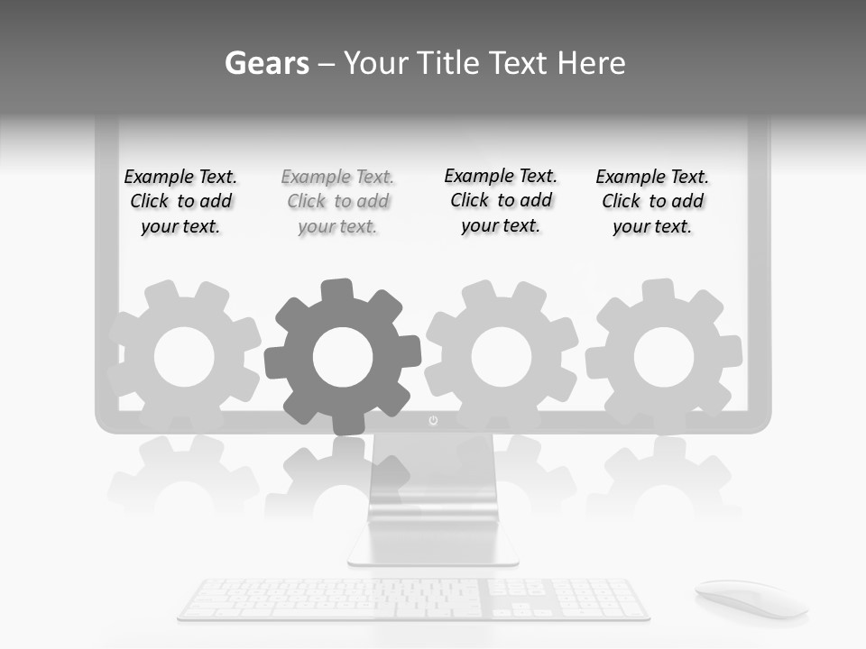 Technology Liquid Crystal Keyboard PowerPoint Template