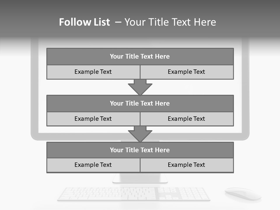 Technology Liquid Crystal Keyboard PowerPoint Template