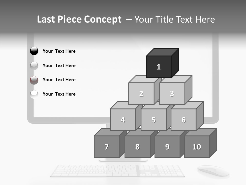 Technology Liquid Crystal Keyboard PowerPoint Template