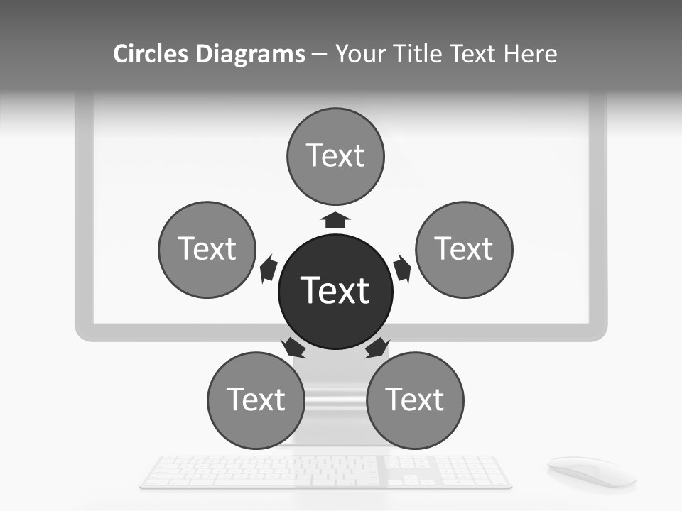 Technology Liquid Crystal Keyboard PowerPoint Template