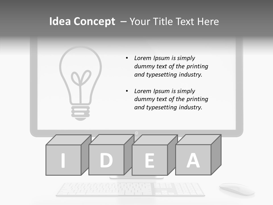 Technology Liquid Crystal Keyboard PowerPoint Template