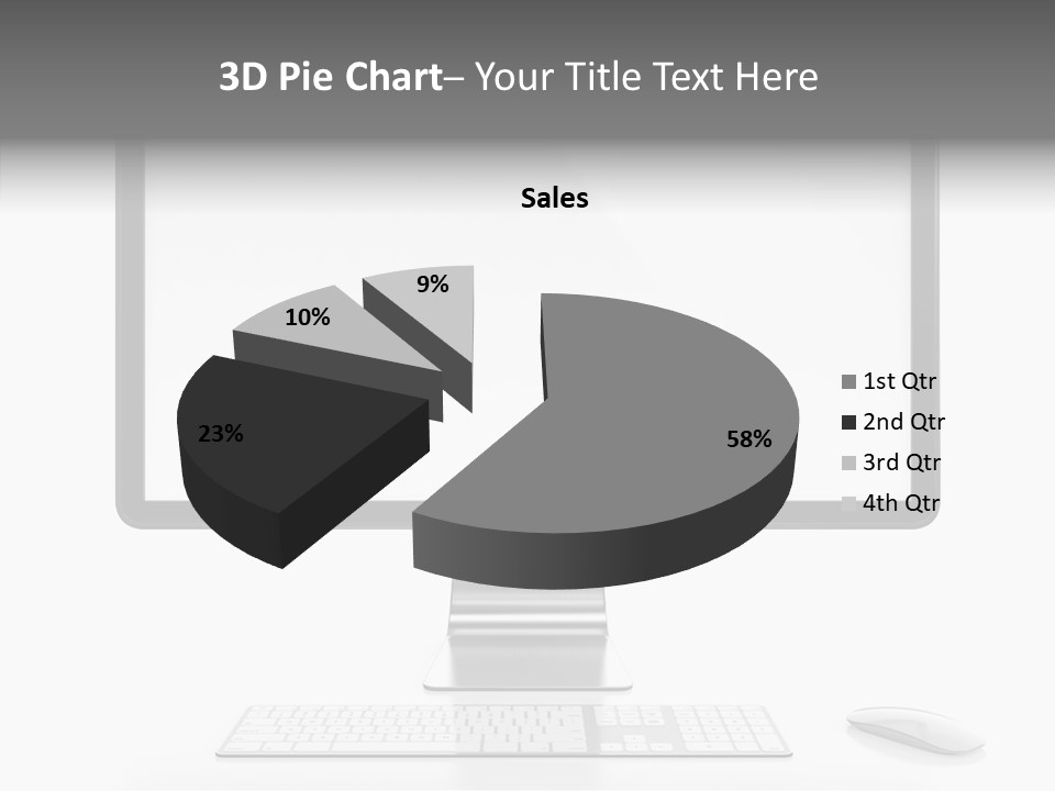 Technology Liquid Crystal Keyboard PowerPoint Template