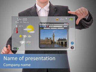 Touchscreen London Connection PowerPoint Template