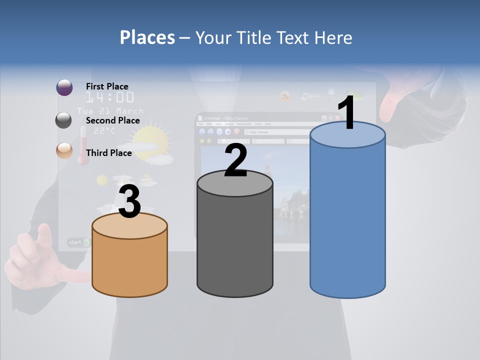 Touchscreen London Connection PowerPoint Template