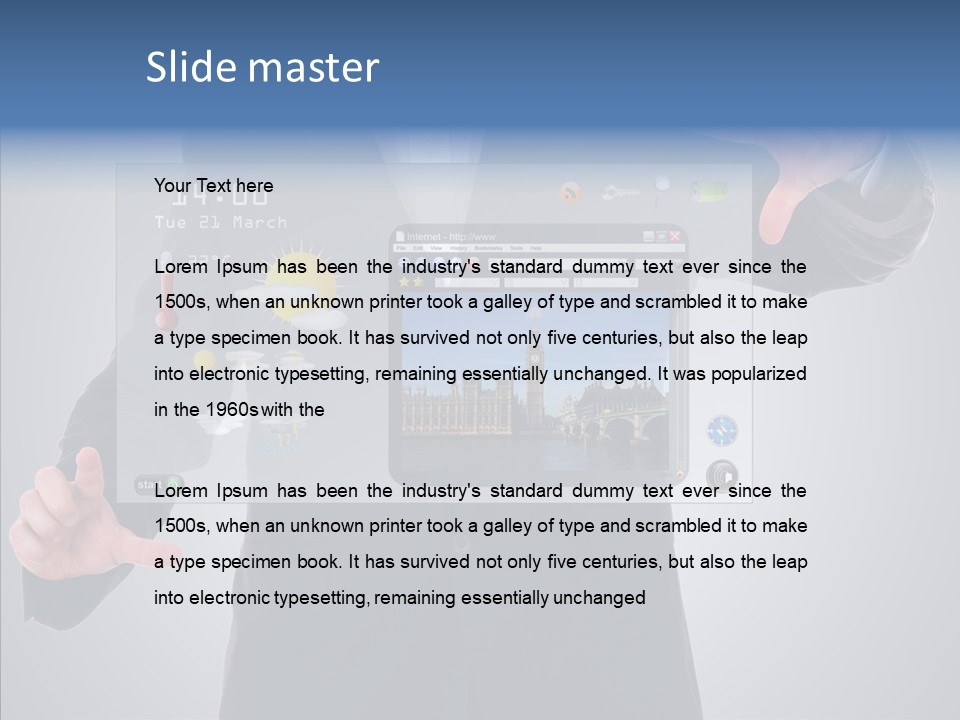 Touchscreen London Connection PowerPoint Template