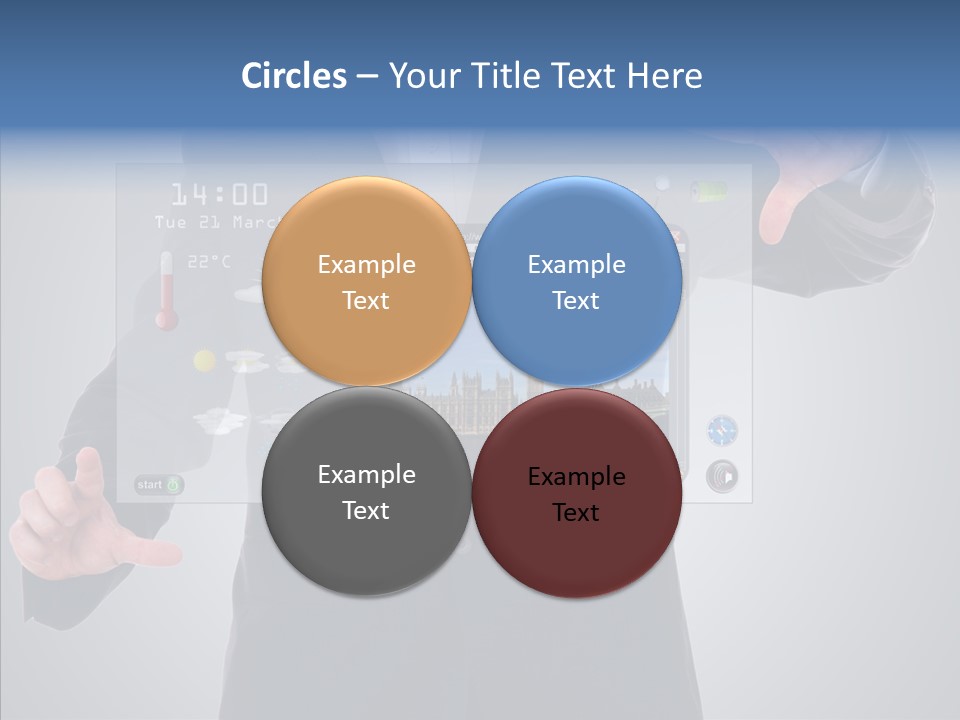 Touchscreen London Connection PowerPoint Template