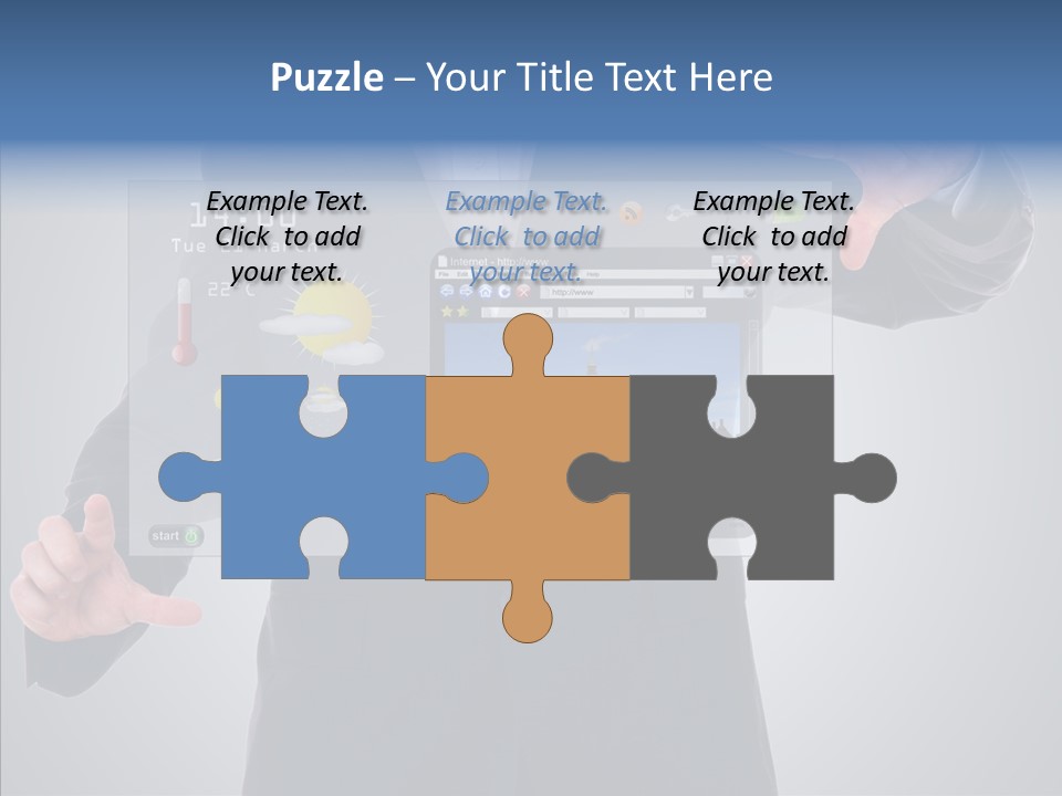 Touchscreen London Connection PowerPoint Template