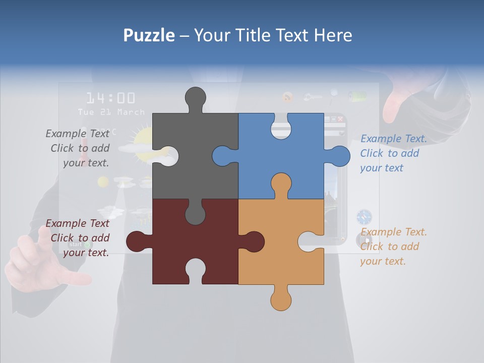 Touchscreen London Connection PowerPoint Template