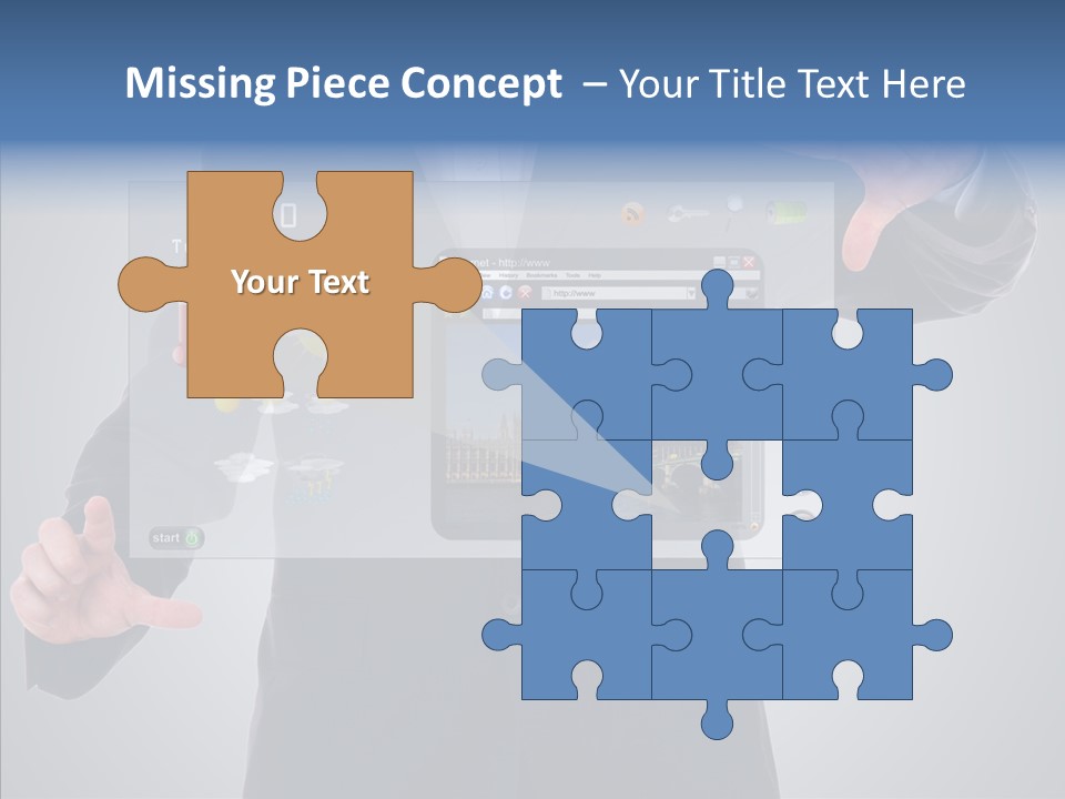 Touchscreen London Connection PowerPoint Template