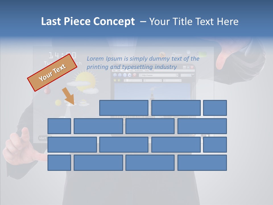 Touchscreen London Connection PowerPoint Template