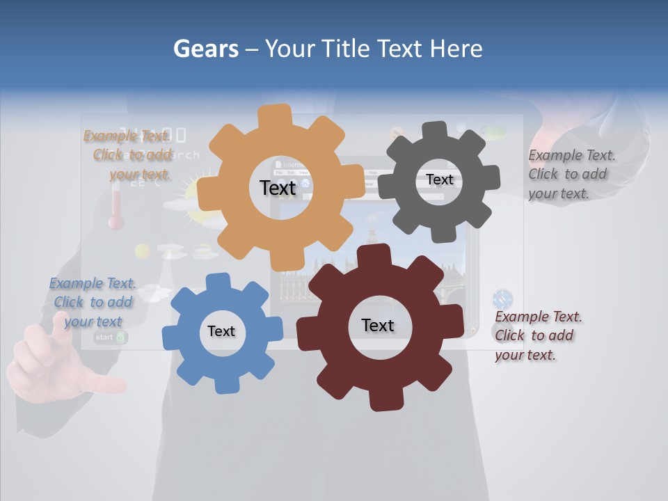 Touchscreen London Connection PowerPoint Template