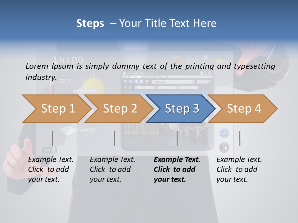 Touchscreen London Connection PowerPoint Template