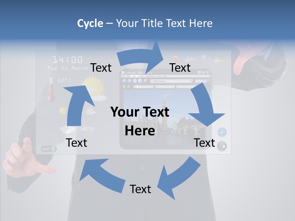 Touchscreen London Connection PowerPoint Template