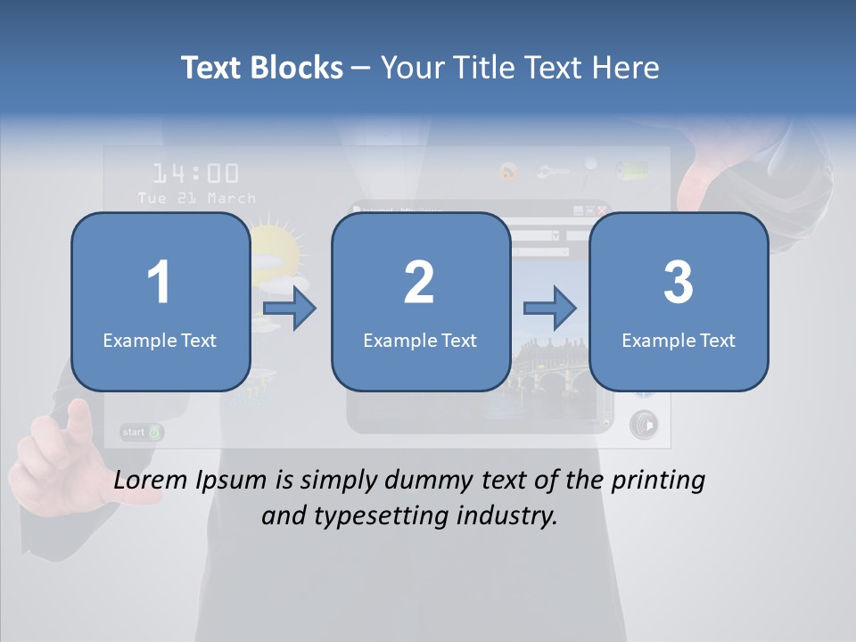 Touchscreen London Connection PowerPoint Template