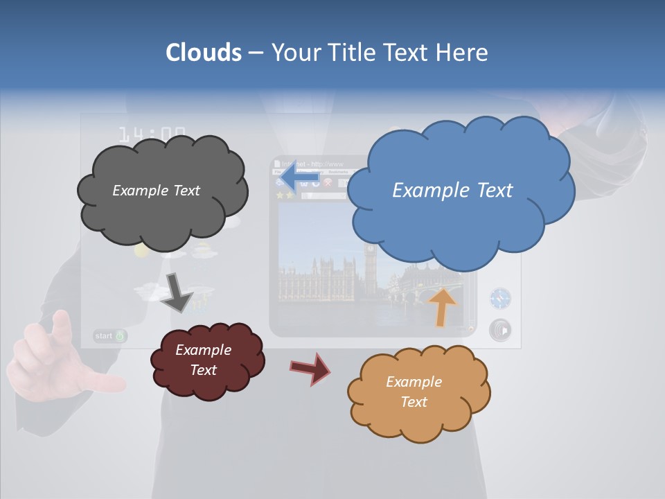 Touchscreen London Connection PowerPoint Template