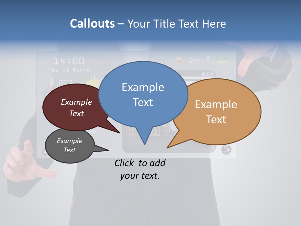 Touchscreen London Connection PowerPoint Template
