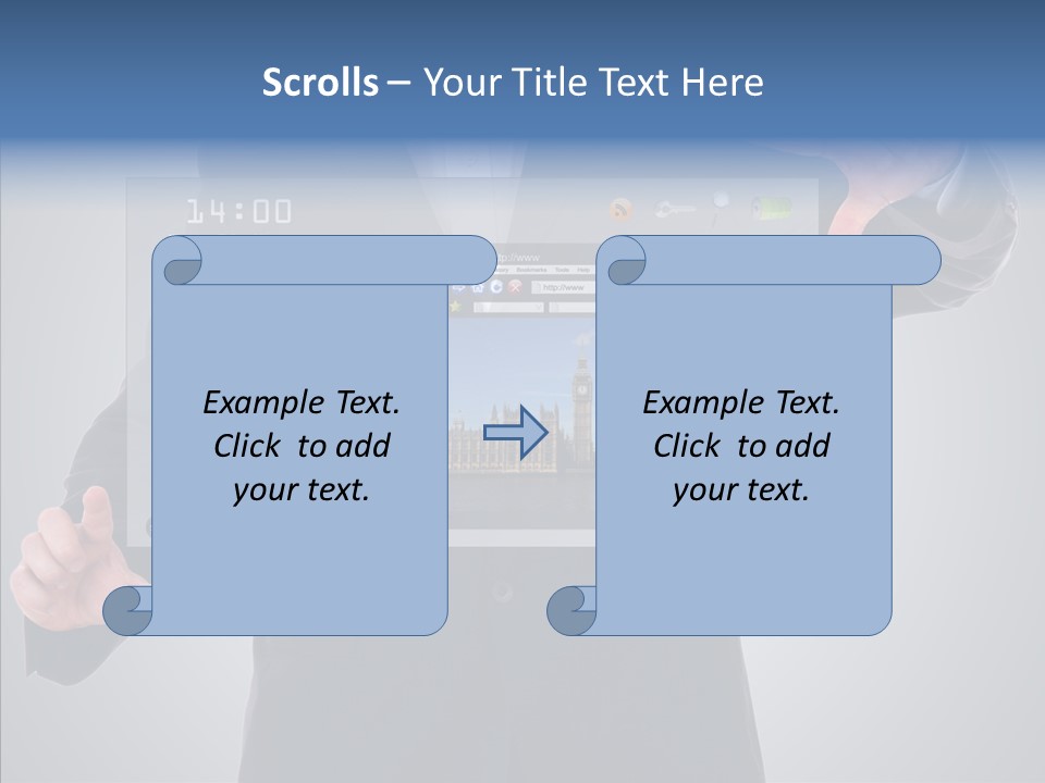 Touchscreen London Connection PowerPoint Template