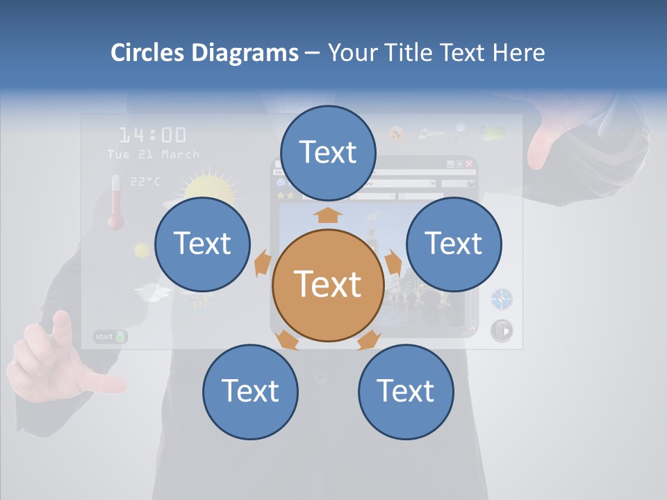 Touchscreen London Connection PowerPoint Template