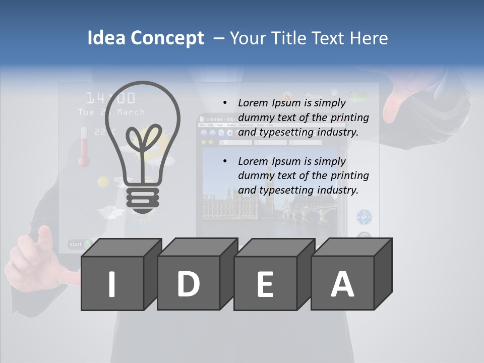 Touchscreen London Connection PowerPoint Template