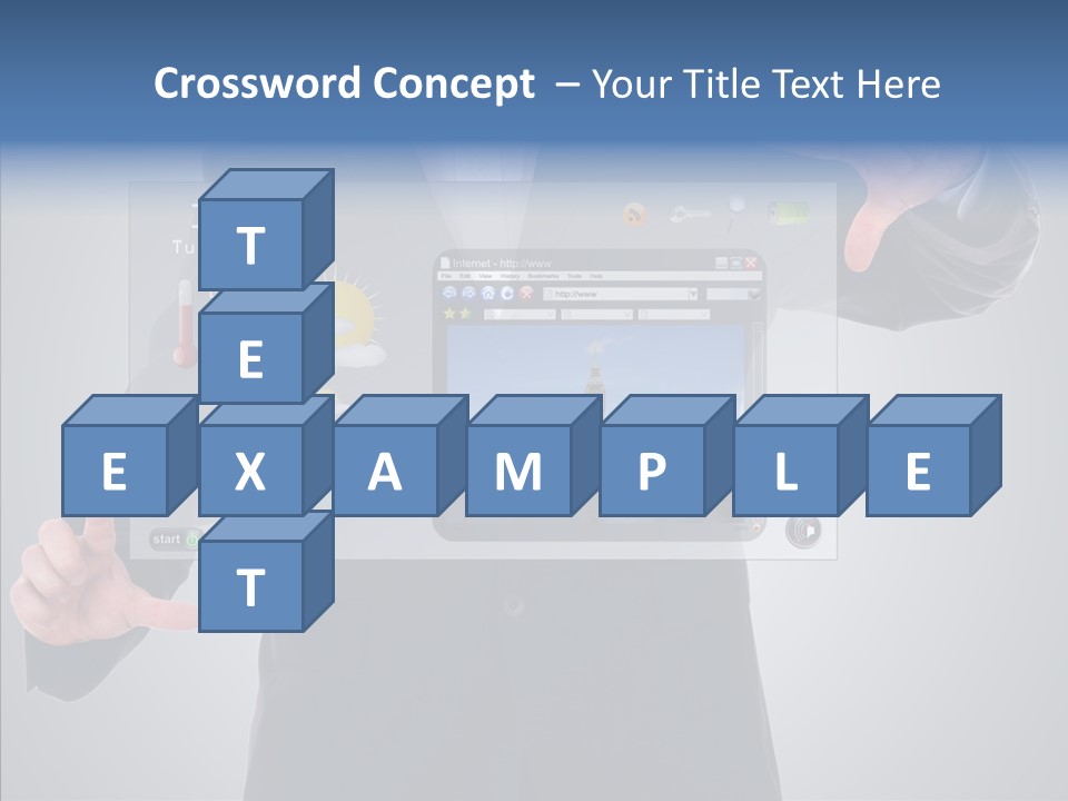 Touchscreen London Connection PowerPoint Template