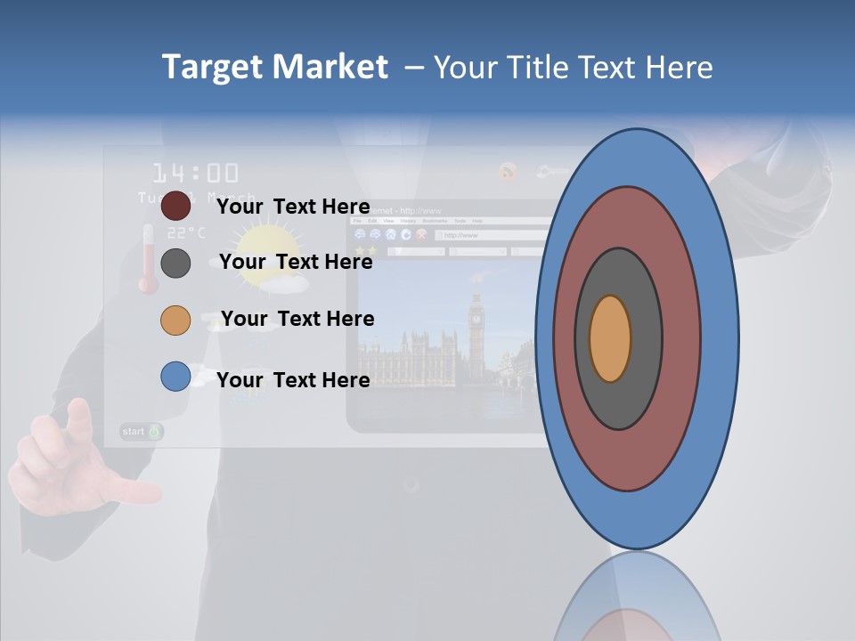 Touchscreen London Connection PowerPoint Template