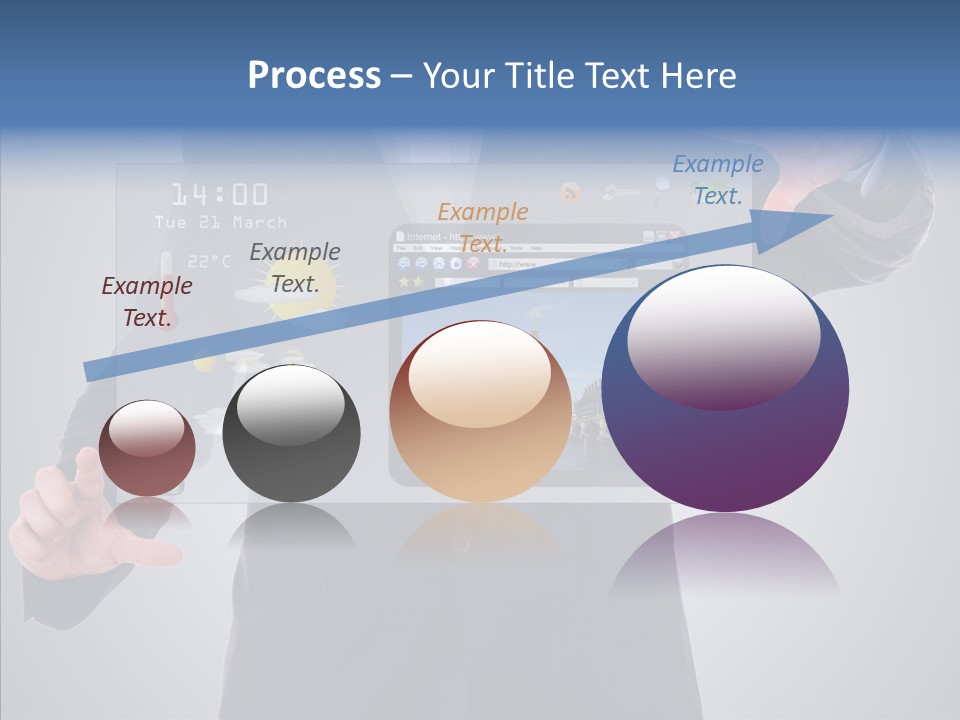 Touchscreen London Connection PowerPoint Template