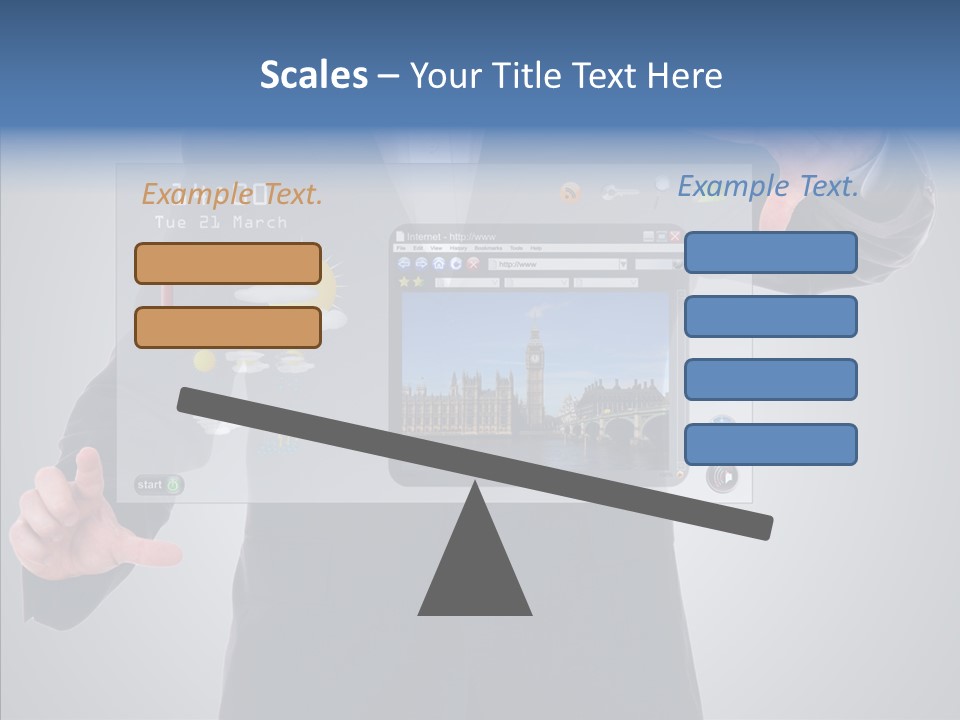 Touchscreen London Connection PowerPoint Template