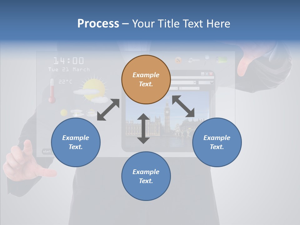 Touchscreen London Connection PowerPoint Template