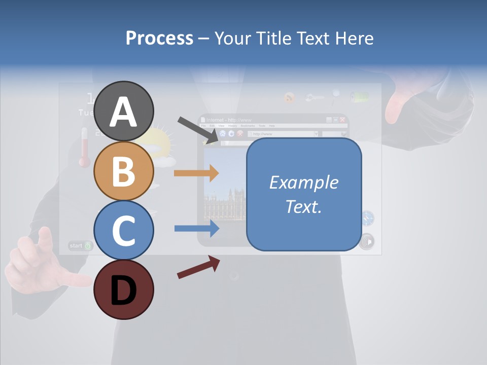 Touchscreen London Connection PowerPoint Template