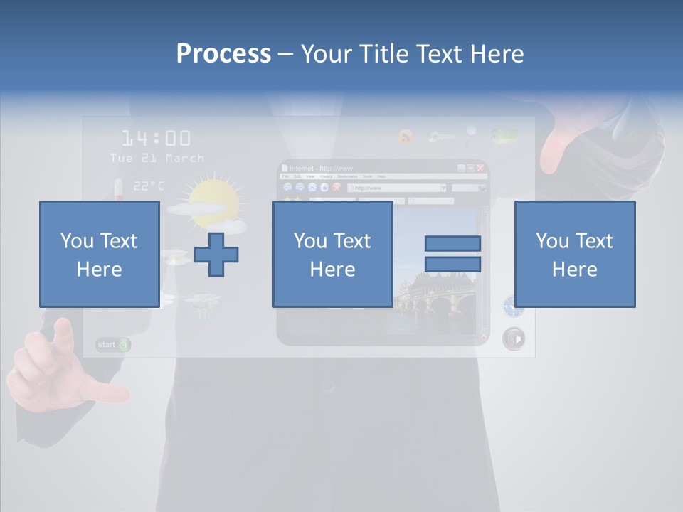 Touchscreen London Connection PowerPoint Template