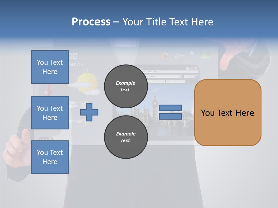 Touchscreen London Connection PowerPoint Template