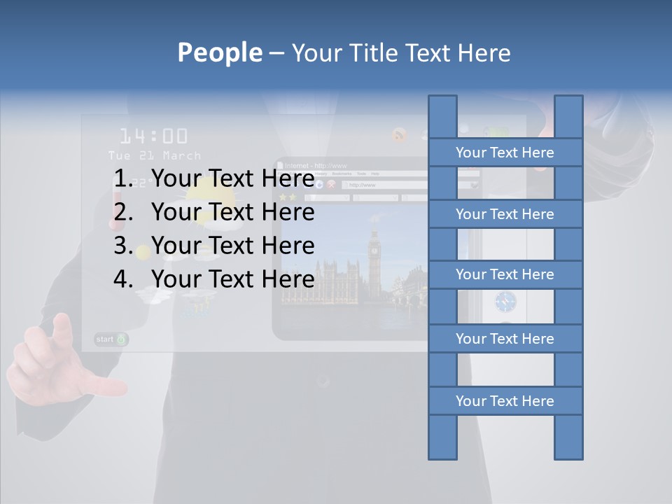 Touchscreen London Connection PowerPoint Template