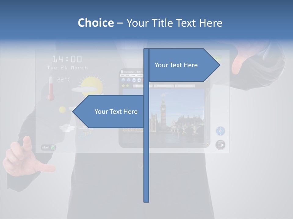 Touchscreen London Connection PowerPoint Template