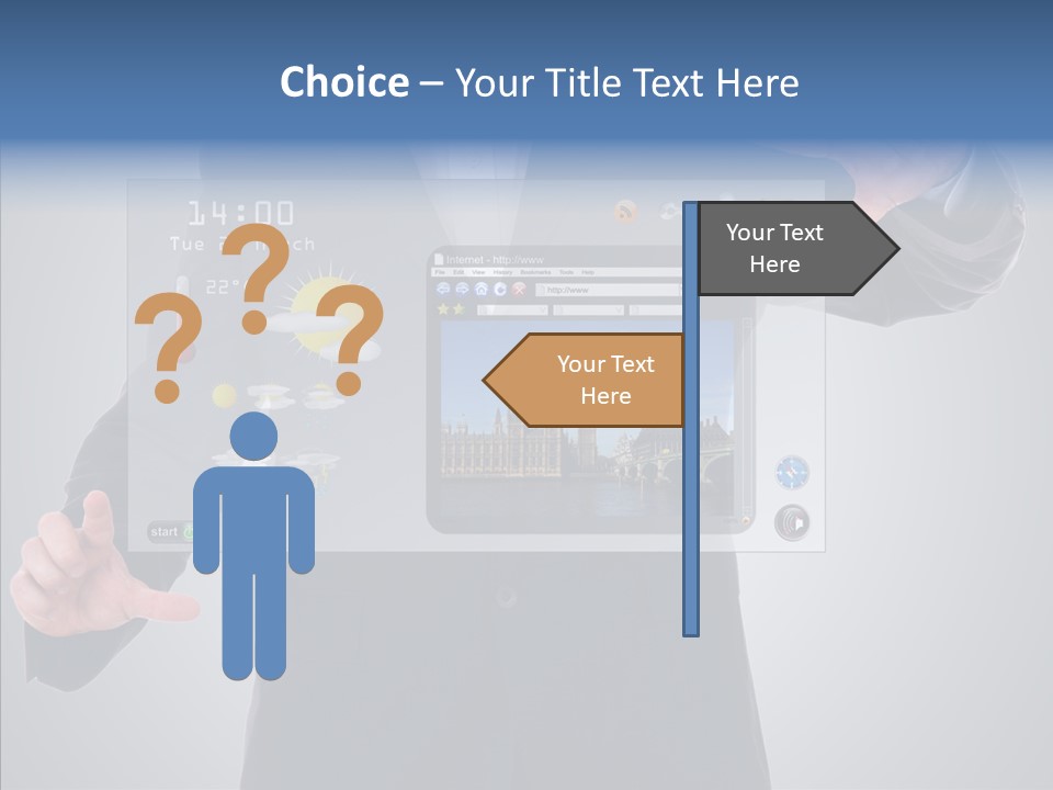 Touchscreen London Connection PowerPoint Template