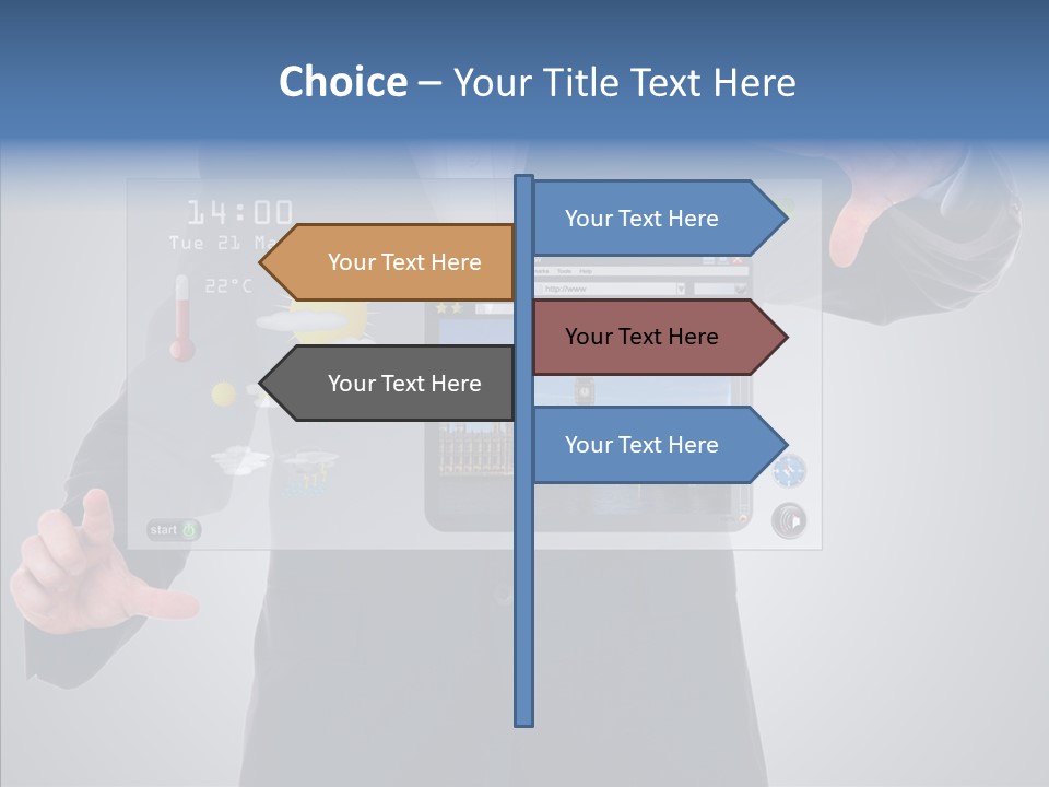 Touchscreen London Connection PowerPoint Template